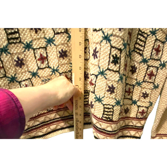 Paul‎ Harris Design Vintage Cardigan Sweater Size Large Button Down Warm Winter - Picture 8 of 11